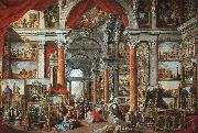 Giovanni Paolo Pannini Picture gallery with views of modern Rome France oil painting artist